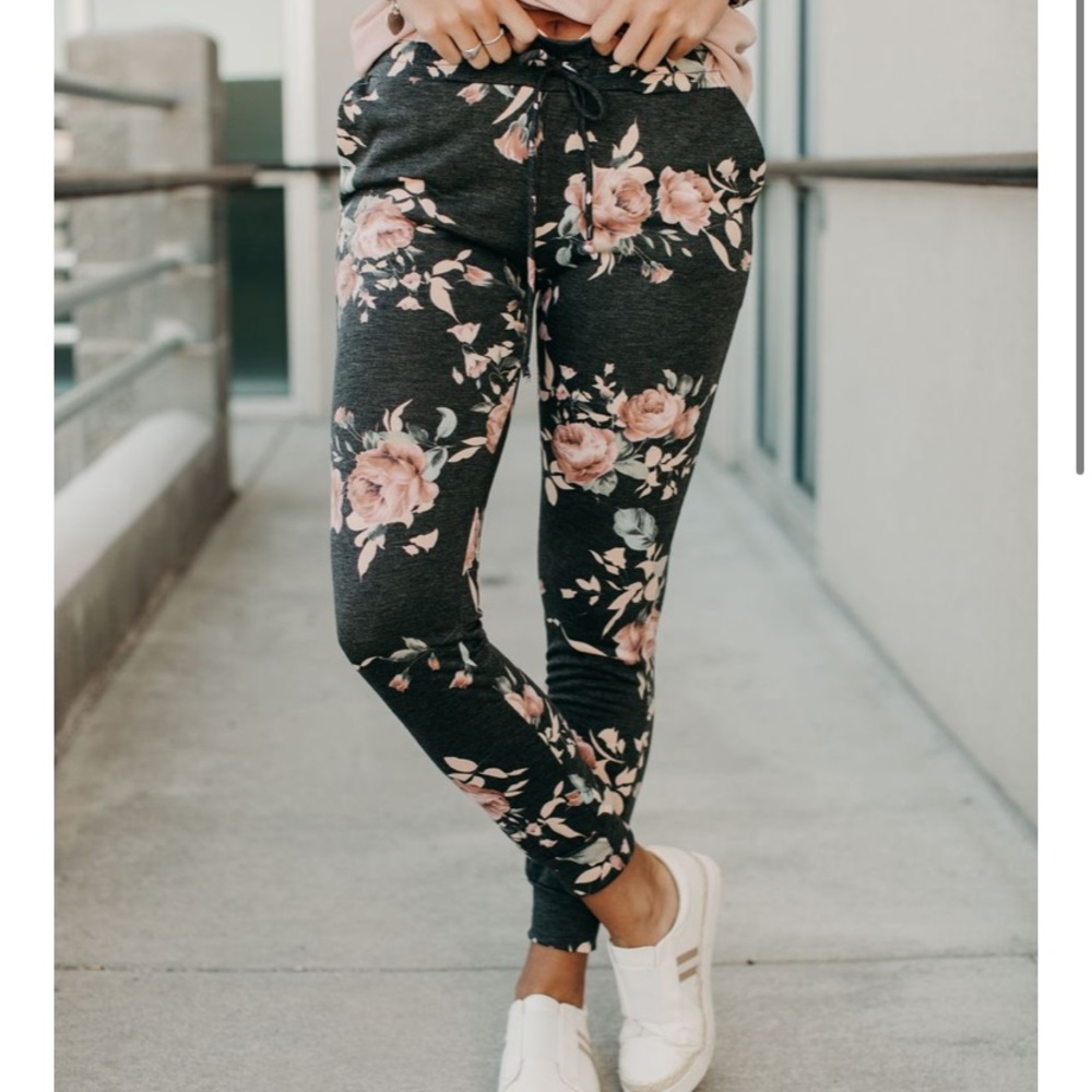 Floral joggers